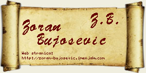 Zoran Bujošević vizit kartica
